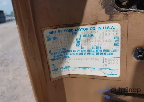 1988 Ford Ranger Super Cab z USA, uszkodzony, nr VIN 1FTCR14TXJPB09796